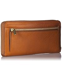 Fossil Logan RFID Zip Around Clutch Tan