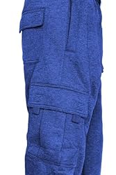 Men's Cargo Sweatpants Casual Fleece Joggers Loose