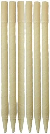 100% Paraffin Wax Cylinders, Unscented Paraffin Wax Candles by E2 Naturals (6 Candle Pack)