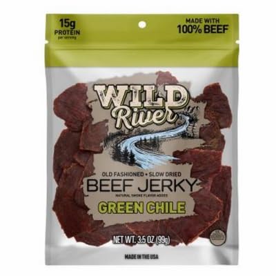 JACK LINKS WILD RIVER OLD FASHIONED BEEF JERKY, GREEN CHILE, 3.5 OZ.