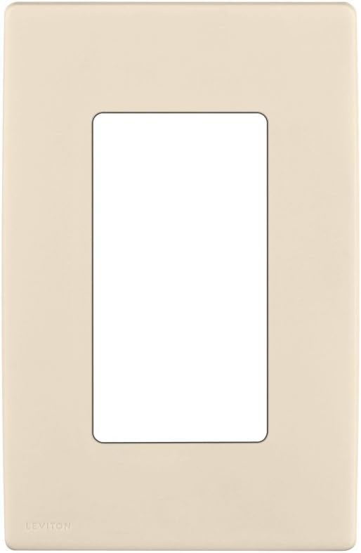 Leviton REWP1-GC Renu One-Gang Screwless Snap-On Wallplate, Gold Coast White