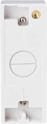 Merriway BH02973 Single Architrave Switch & Pattress Box White 1 Gang view 2