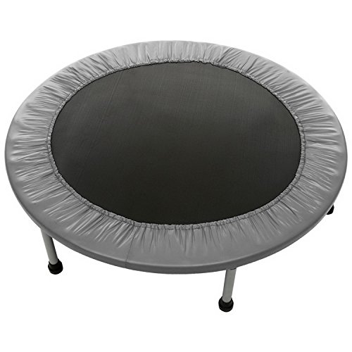Hurbo Indoor Outdoor Folding Trampoline 96cm Exercise Games Rebounder Trampoline with Safety Pad (Gray) - Thumbnail 6