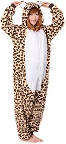 Latorila Kigurumi Pyjama Onesie Cosplay Adult Costume Sleepwear Leopard M