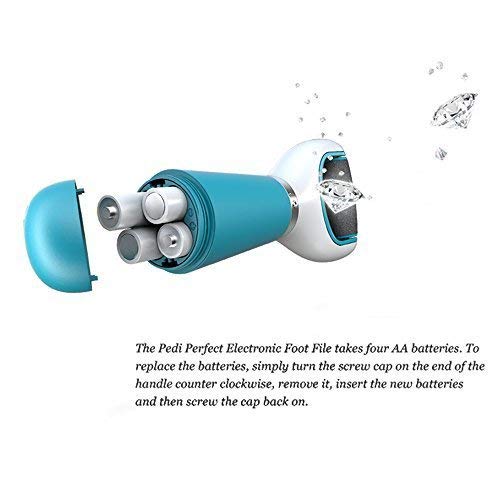 Amope Pedi Perfect Electronic Foot File - Regular Coarse, Blue