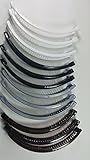 Set of 12 Pieces Banana Clips Hair Combs Black White Gray Brown