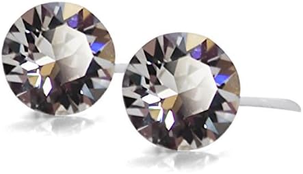 Swarovski Crystal Invisible Clip On Stud Earrings Clear 6mm 8 mm Bridal Wedding 4mm Comfortable Rhinestone Screw Back Clip Earrings for Women Fashion