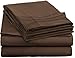 Clara Clark Bed Sheets, Premier 1800 Series 4 Piece Bed Sheet Set, Deep Pocket, Wrinkle, Fade, Stain Resistant, Luxury Soft Bedding Sheets & Pillowcases, California King, Chocolate Brown