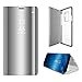 Anyos Galaxy S9 Plus Case, Half-Clear View Standing Mirror Flip PC Cover for Samsung Galaxy S9+, Silver