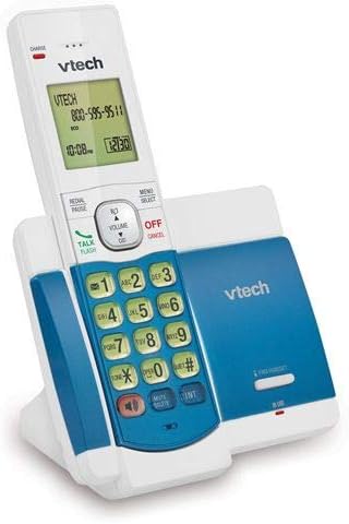 VTech CS5119-18 DECT 6.0 Cordless Phone with Caller ID and Handset Speakerphone, White/Blue with 1 Handset : Electronics