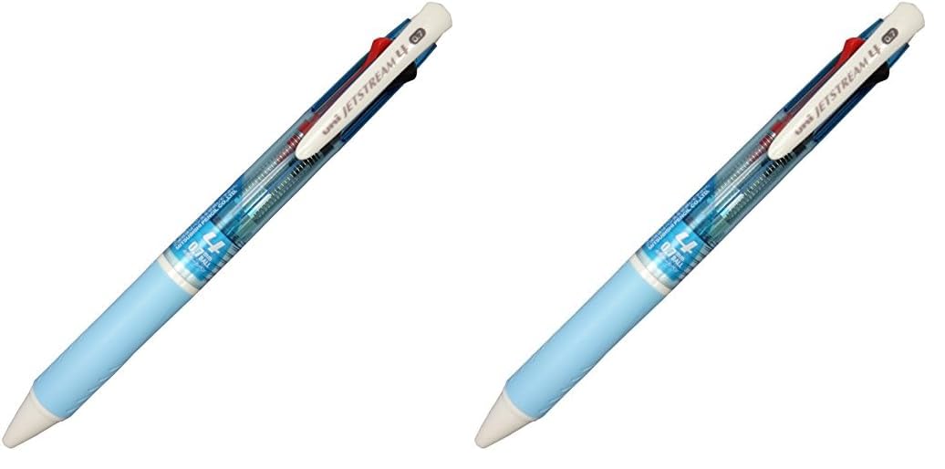 三菱鉛筆 4色ボールペン ジェットストリーム 0.7 水色 書きやすい SXE450007.8 (× 2) の商品画像
