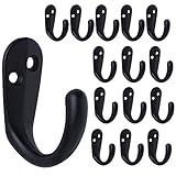 IBosins 15PCS Coat Hooks Wall Mounted Single Prong