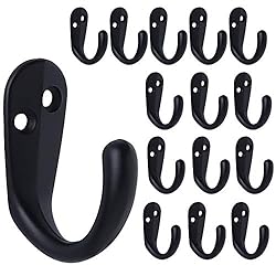 IBosins 15PCS Coat Hooks Wall Mounted Single Prong