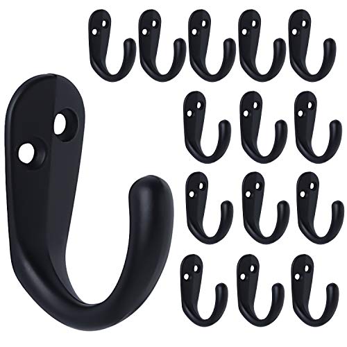 IBosins 15PCS Coat Hooks Wall Mounted Single Prong