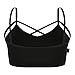 MIXMAX Women Strappy Crop Tank Tops Bustier Cutout Padded Bra Cami (Black4)
