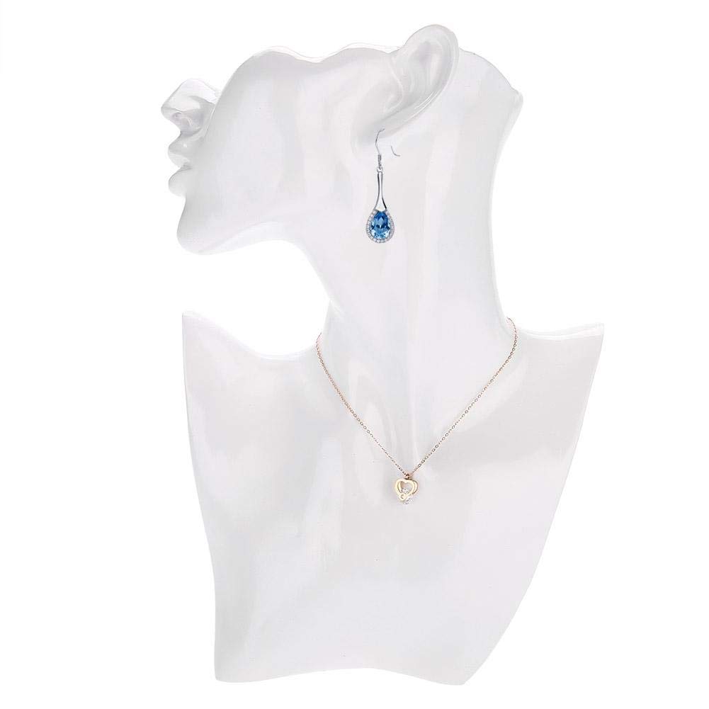 Betued Jewelry Display Stand for Necklaces Earrings Studs Chains Pearl Accessories Holder White