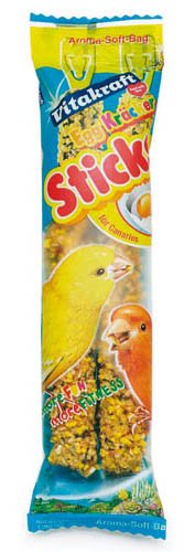 Vitakraft Kracker Canary Treat Sticks with Egg and Grass Seeds 2pk Case of 7