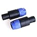 NANYI NL4FC speakon Cable Amplifier Connector, Audio Speaker Plug Twist Lock 4 Pole Speaker Plug Compatible with Neutrik Speakon NL4FC, NL4FX, NLT4X, NL2FC - 2 Pack