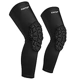 Cantop Compression Knee Pads Leg Sleeve Support Protector Sprots Brace for Volleyball Basketball Football, Sold as Pair (Black, S)
