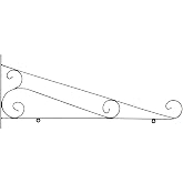 36" Scroll Bracket (bracket only)