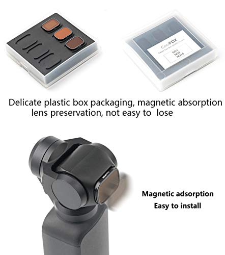 FarJing 3PC (ND4-PL/ND8-PL /ND16-PL) Or (ND4/ND8/ND16) Lens Filters Camera Professional Filter for DJI OSMO Pocket - Thumbnail 3