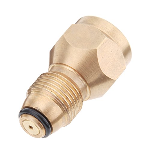 Iglobalbuy Universal 1lb Propane Tank Refill Adapter Safe Tank Fill Attachment Brass Regulator Valve Accessory Fits All 1 lb Cylinder Tanks LP Gas Cylinder Canister Filler Coupler