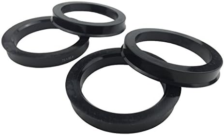4 Pieces - Hub Centric Rings - 73.1mm OD to 56.9mm ID - Black Poly Carbon Hub Rings