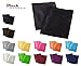 Aiking Home 2 Pieces of Colorful Shiny Satin King Size Pillow Cases, Black