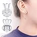 AmzonBasics - Original Magic Earring Lifters, Adjustable Earring Backs (Hypoallergenics) - 1 Pair 18k Gold, 1 Pair Silver, 1 Pair Rose Gold - Ear Lobe Support | Luxury Case