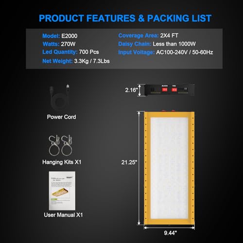 TMLAPY 2700W Led Grow Lights Full Spectrum, Grow Lights for Indoor