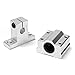 Fenstore Linear Rail 2 Pcs 8mm x 400mm Cylinder Liner Rail Linear Shaft Optical Axis + 4 Pcs Rod Rail Shaft Support SK8 + 2Pcs Linear Motion Ball Bearing Slide Bushing SCS8UU