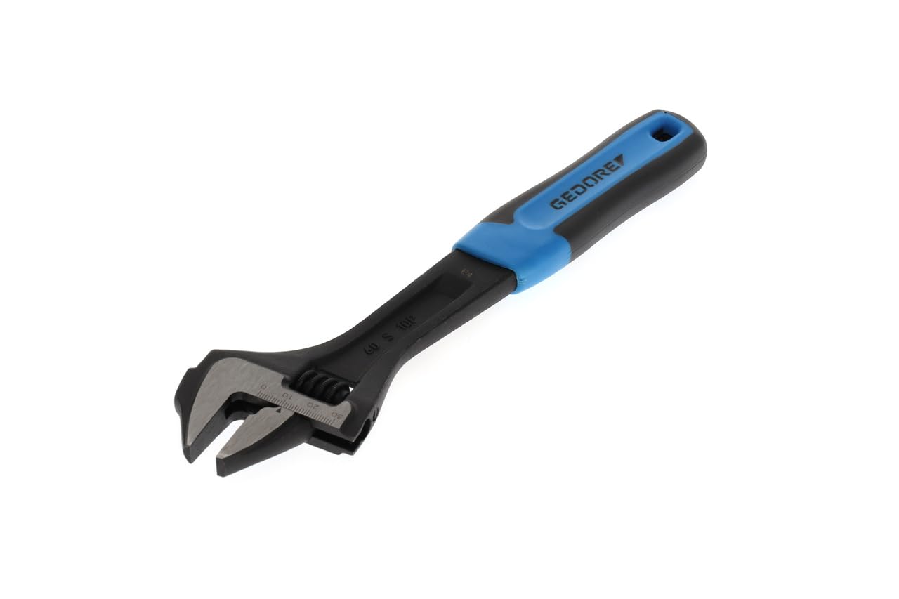 GEDORE Single open-ended adjustable spanner, AF 30 mm (1 3/16"), Scale, Phosphated, Plastic grip 60 S 10 JP