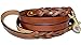 Soft Touch Collars Leather Braided Dog Leash, Brown 6ft x 3/4 Inch, Naturally Tanned 6 Foot Full Grain Leather Lead