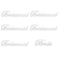 Elegantday Clear Rhinestone Bride Bridesmaid Stickers Supplies for Wedding Bridal Party 6PCS (BrideX1,BridesmaidX5)