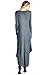 12 Ami Curved Hem V-Neck Long Sleeve Maxi Dress Charcoal L