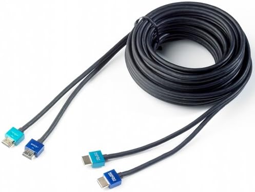 SlimHDMI 6.5m Twin-Twin Cable, The World's Slimmest HDMI Lead? (Gold Plated, 1080p, 3D, High Speed, ARC), Twin-Twin SlimHDMI Cable