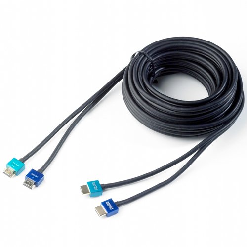SlimHDMI 6.5m Twin-Twin Cable, The World's Slimmest HDMI Lead? (Gold Plated, 1080p, 3D, High Speed, ARC)