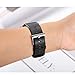 bayite Leather Wristband with Frame Compatible Fitbit Blaze Smart Watch, Large, Black with Frame