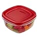 Rubbermaid 759284539132 Easy Find Lid Food Storage Square 5 Cup Value Pack of 4 Containers, 4 Clear