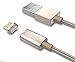 Mushan Magnetic Charging Cable 2Pcs Micro USB Lightning Type C 3 in 1 2.4A Fast Charging Cable (No Data Sync) for iPhone X 8 8 Plus 7,S7/S6/S5,Android Device (1pack Gold)
