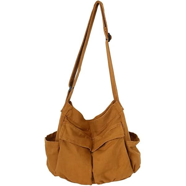 Bolso Grande De Hombre De Lona Extra Fuerte Con 5 Bolsillos