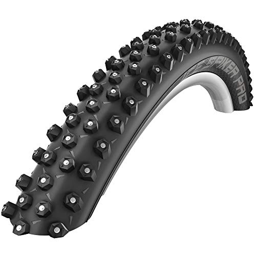 Schwalbe Unisexs Ice Spiker Pro Evo Liteskin Folding Tyre, Black, 26x2.25, 27.5 x 2 zoll