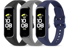 Wanme Replacement Bands for Samsung Galaxy Fit 2 Band Women Men, 3 PACK Silicone Sport Strap Compatible with Samsung Galaxy Fit 2 SM-R220 Replacement Wristband Accessories