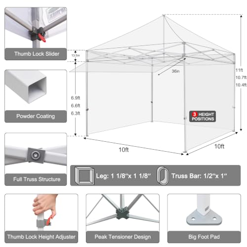 Eurmax USA 10x10 Pop Up Canopy Gazebo Review: Instant Shelter with Awning & Walls image 21
