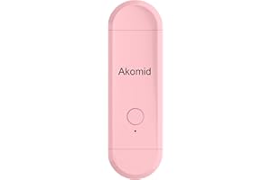 Akomid Book Light, USB Rechargeable Reading Light, Eye-Cared Amber Light Mode Book Light for Reading in Bed Kids, 8 LEDs Bookmark Portable Book Light Clip on, Stepless Dimming, Pink