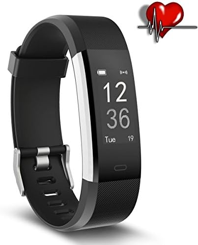 SE Group Fitness Tracker HR Activity Tracker Watch with Heart Rate Monitor Waterproof Smart Bracelet with Calorie Counter Pedometer Watch for Android iPhone (black)