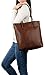 YALUXE Women's Vintage Style Leather Work Tote Shoulder Bag (UPGRADED 2.0) Deep Brown