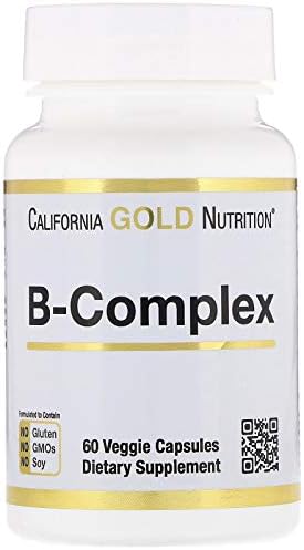 California Gold Nutrition, B-Complex, Essential B Vitamin Complex, 60 Veggie Capsules