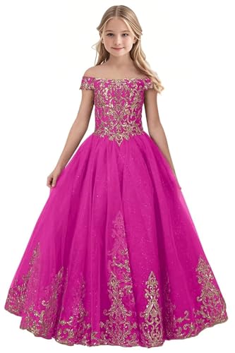 Tulle Flower Girl Dress for Wedding Sparkly