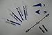 Full Replacement Parts Set for Syma S107 RC Helicopter, Main Blades, Tail Decorations, Tail Props, Balance Bar, -Blue Set-